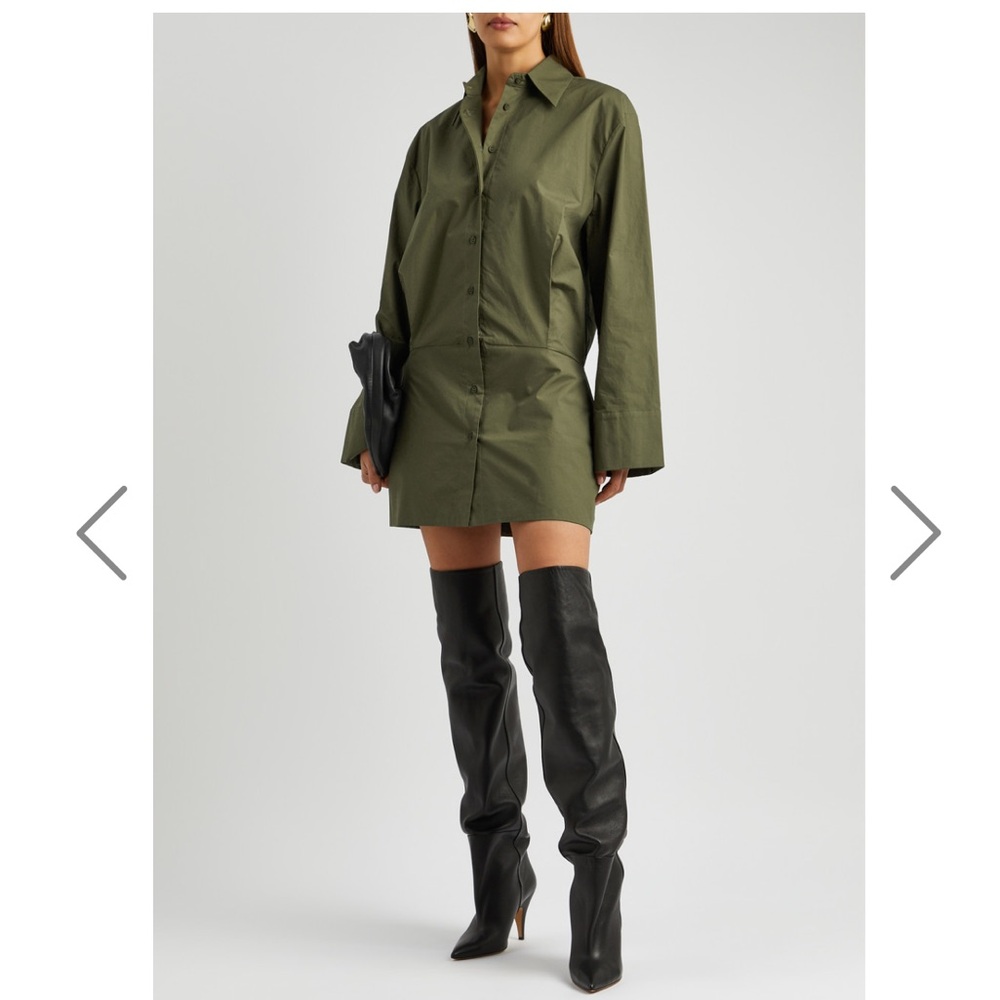NWT AEXAE Green Cotton Shirt Dress